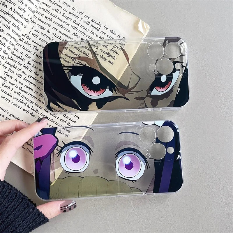 Prismatic Demon Slayer Nezuko and Tanjiro Phone Cases