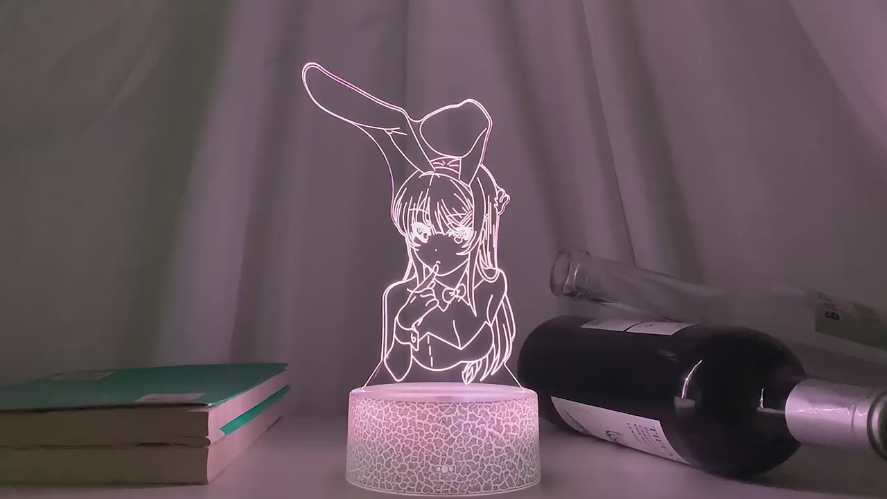 Bunny Girl Senpai 3D LED Light