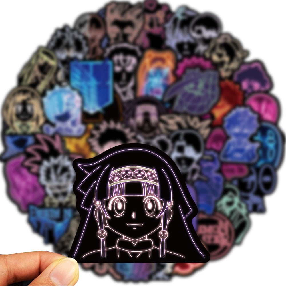 Neon Light Multi Anime Stickers