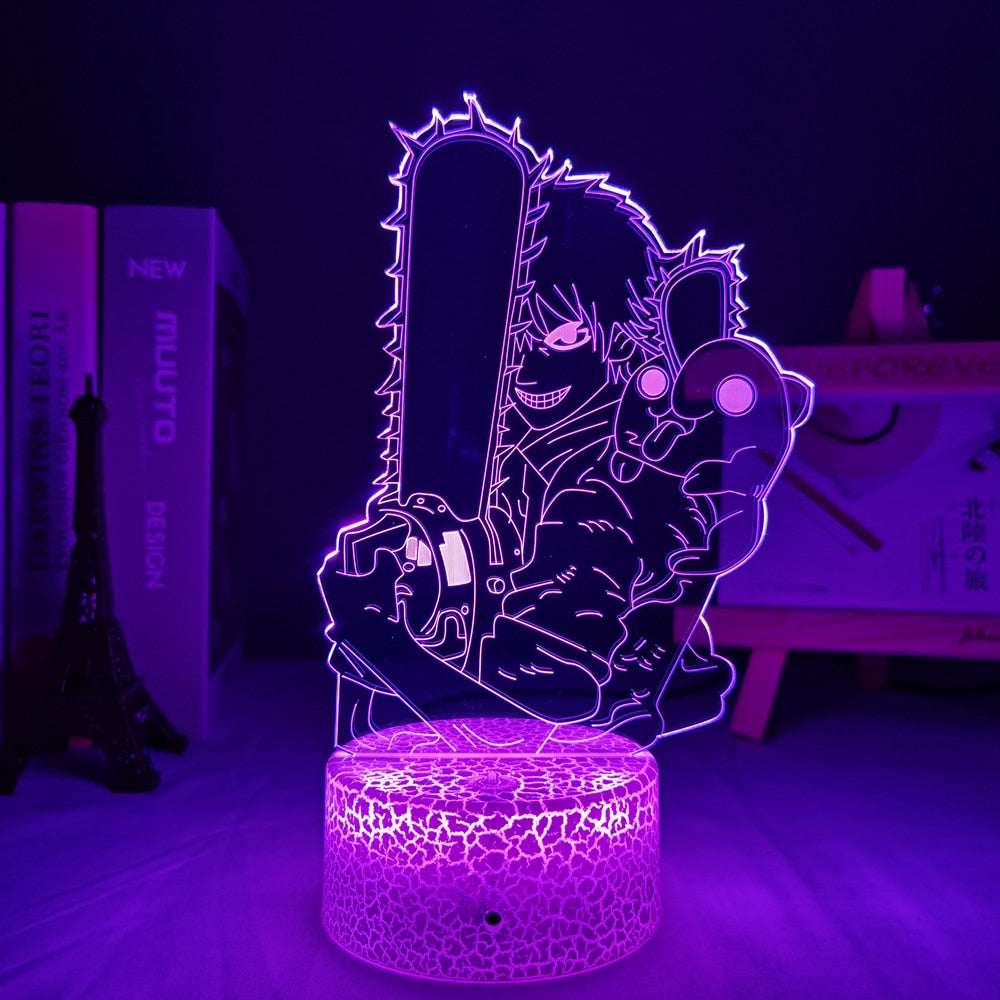 Chainsaw Man 3D LED Light