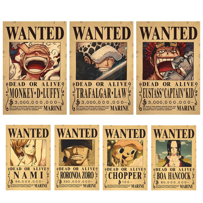 One Piece Bounty Wanted Posters