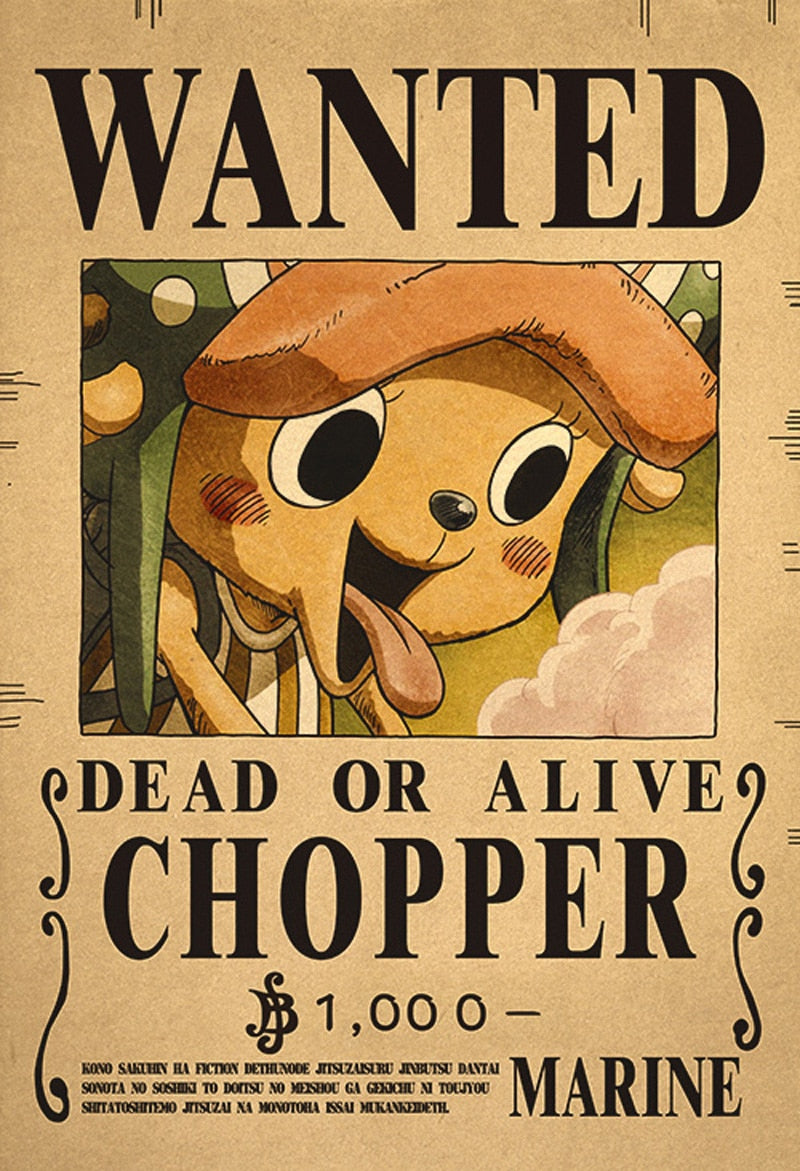 One Piece Bounty Wanted Posters