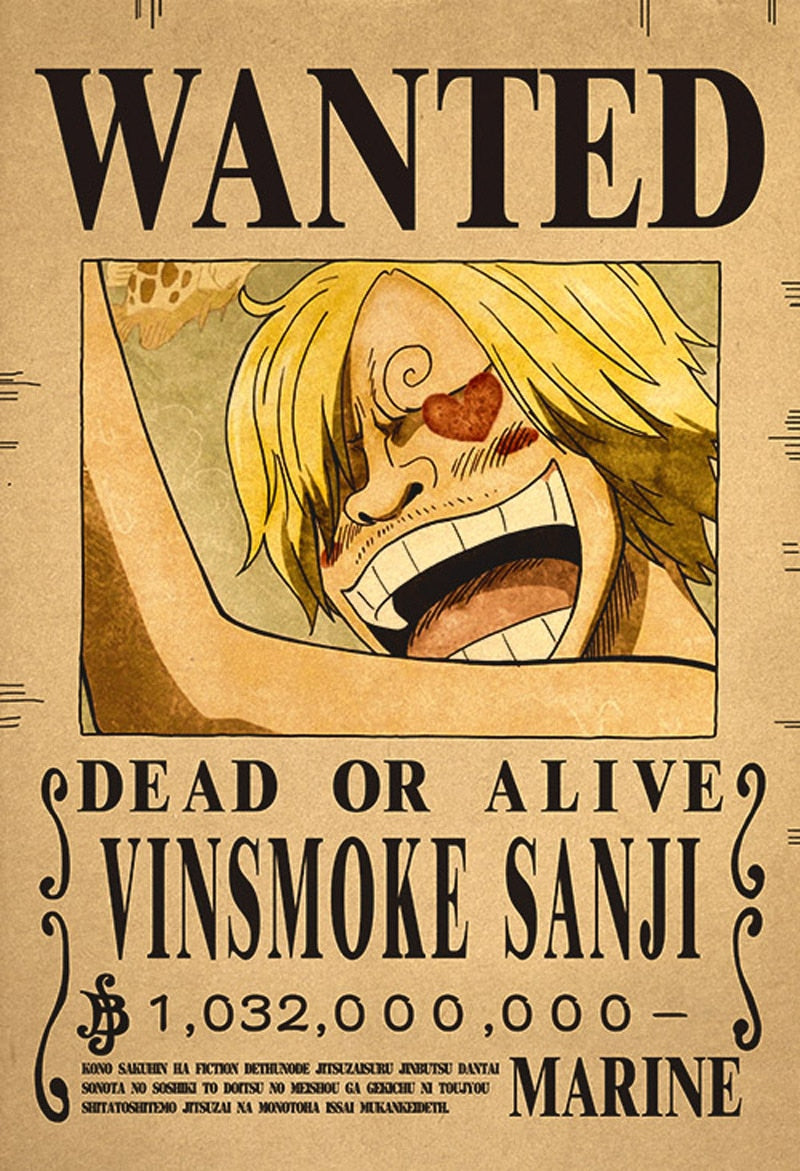 One Piece Bounty Wanted Posters