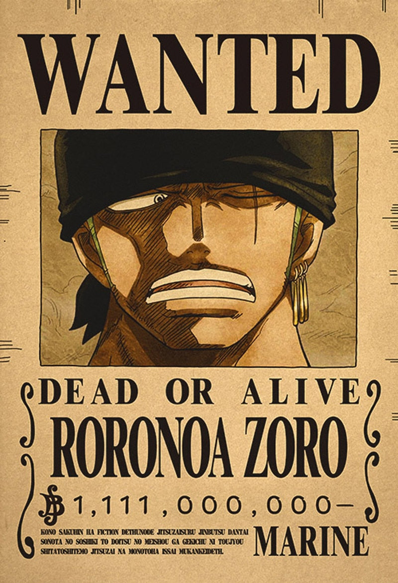 One Piece Bounty Wanted Posters