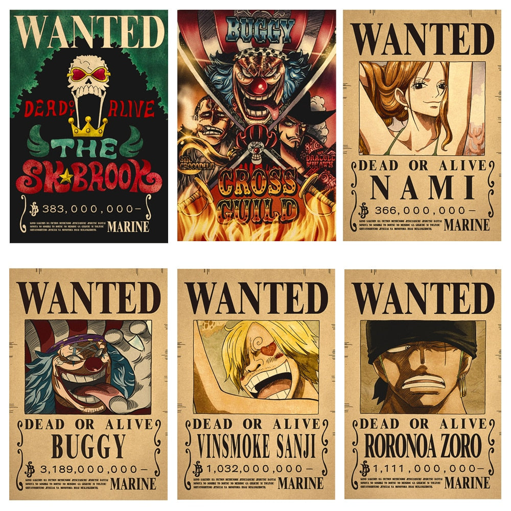 One Piece Bounty Wanted Posters